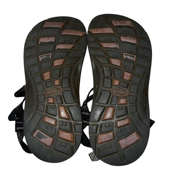 Chaco ZX3 Womens Size 9 Black White Three Strap Classic Toe Loop Sport Sandals - Picture 9 of 11